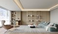 Modern living room and dining room interior scene - Thumbnail 2