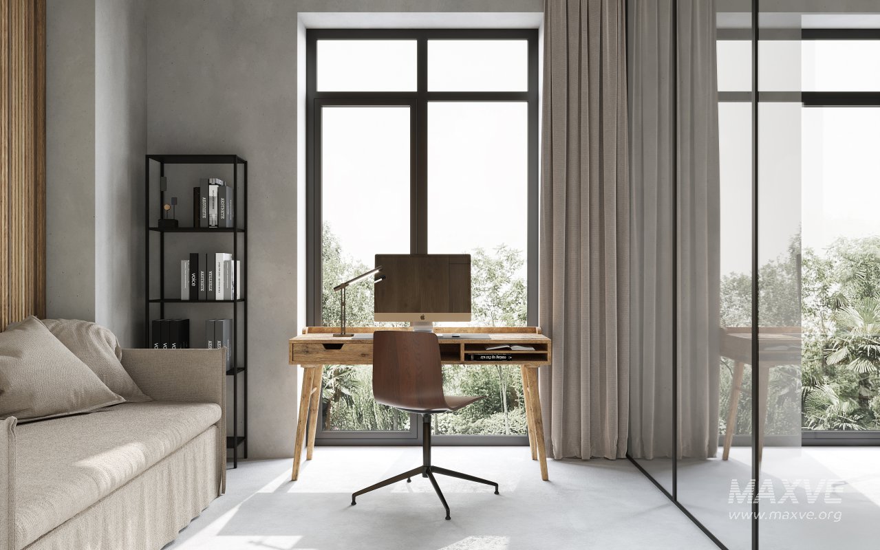 Modern living room and dining room interior scene - Image 4