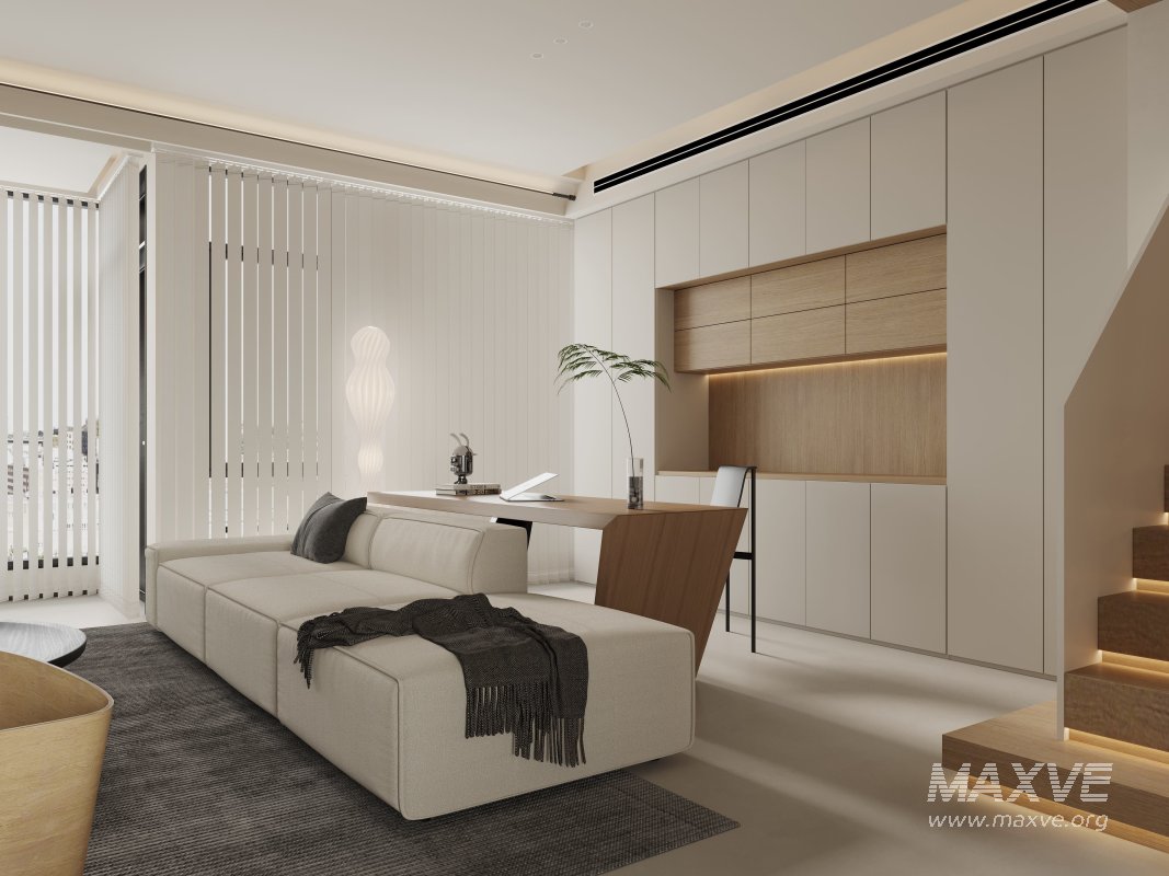 Modern living room and dining room interior scene - Image 3