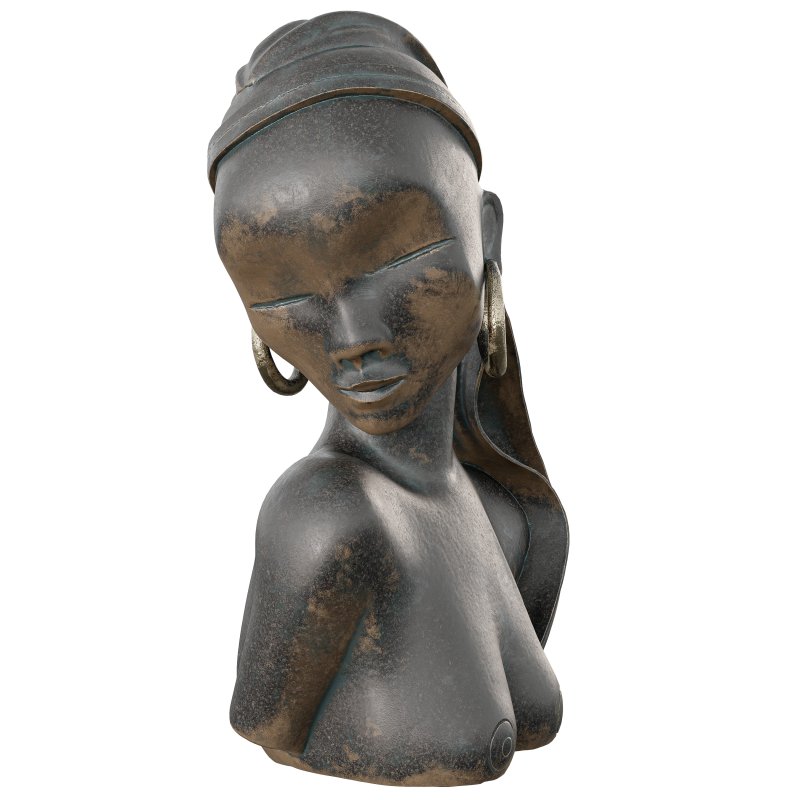 Old African Stone Sattue - Image 2