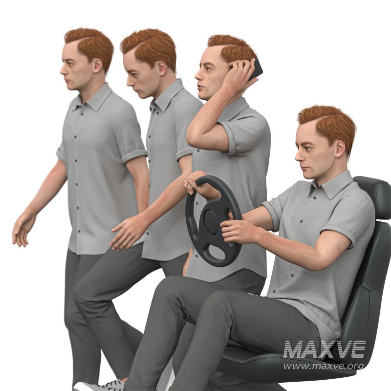 Casual Man in 04 Poses - Image 4