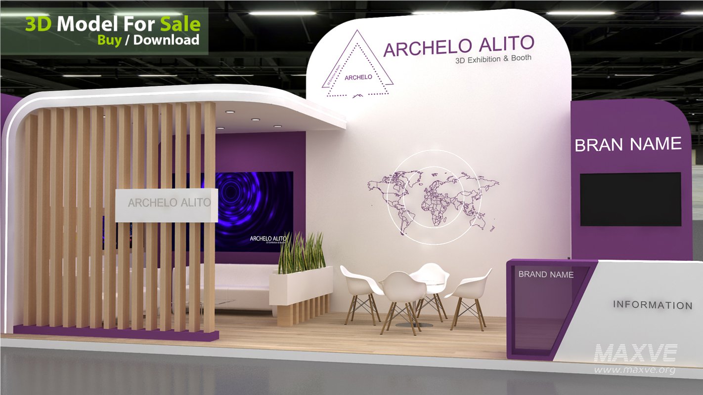 3D Exhibition Booth Model - Image 1