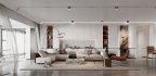 Modern living room and dining room interior scene - Thumbnail 3