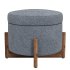 Round Storage Ottoman - Thumbnail 6