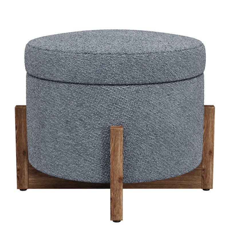 Round Storage Ottoman - Image 6