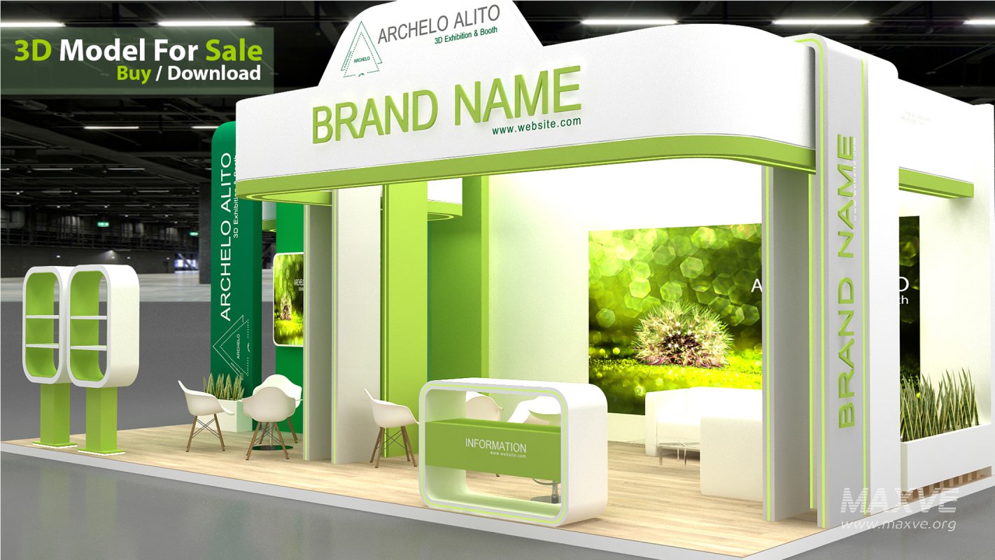 booth 3d model - Image 5