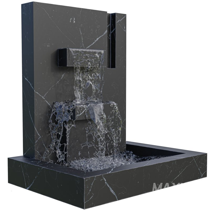 Modern Black Fountain - Image 3