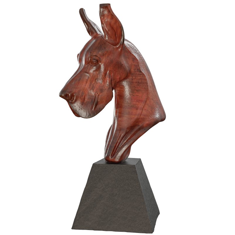 Wooden Dog Head Sculpt - Image 2