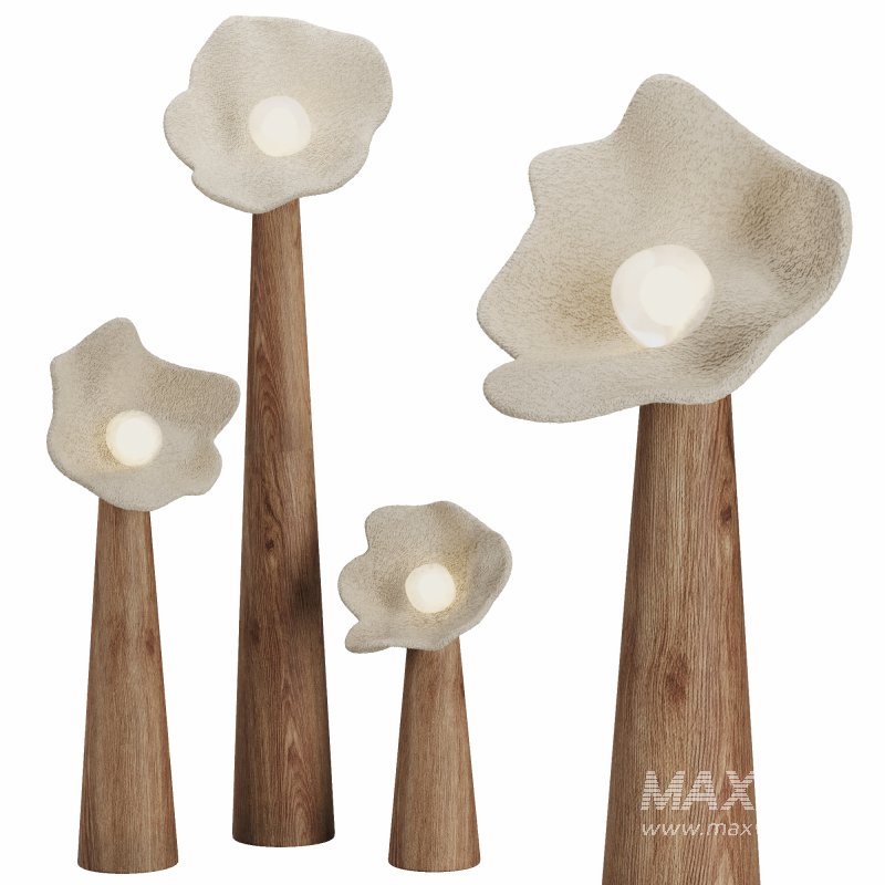 Plaster Petal Floor Lamp - Image 1