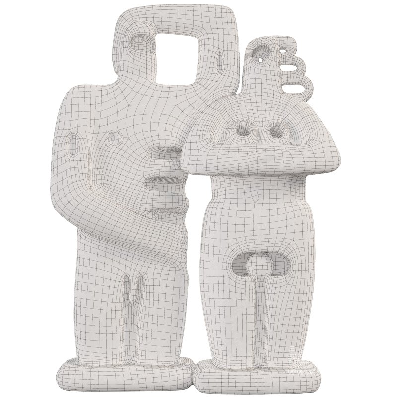 Abstract Primitive Couple Sculpture - Image 5