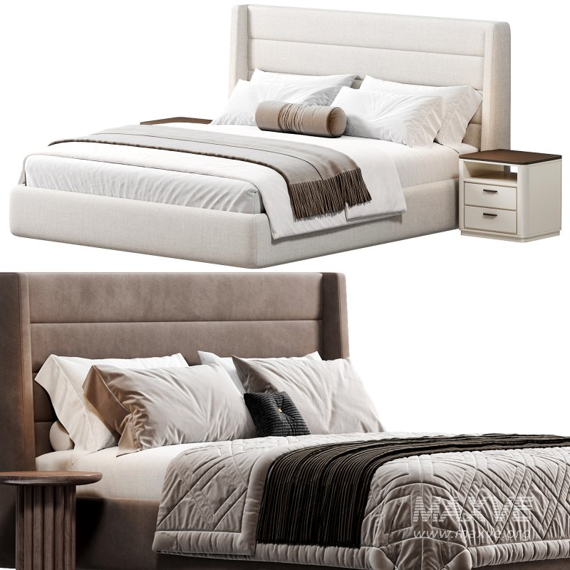 Emmit Bed, King, Quarry by Highfashionhome - Image 4