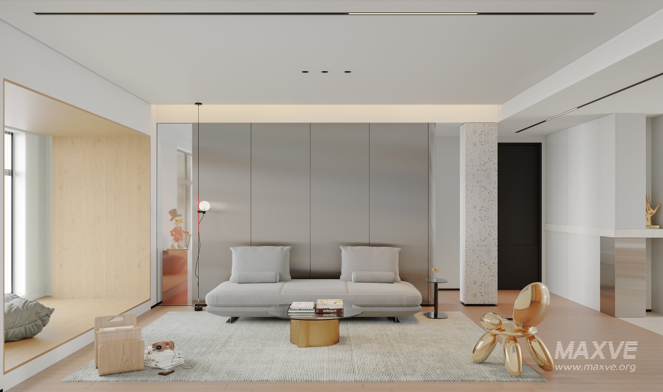 Modern living room and dining room interior scene - Image 5