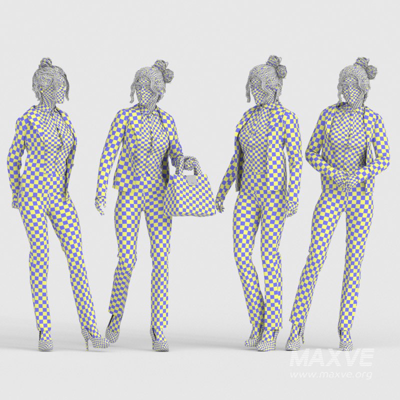Casual Woman with Suit 04 Poses - Image 4