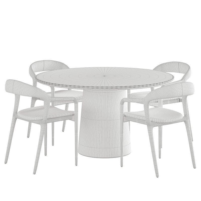 Amare Dining Armchair and Skye Round Dining Table-fourhands - Image 7