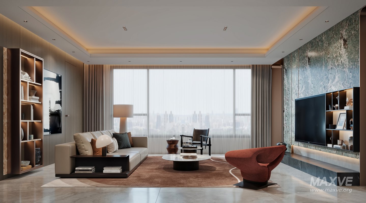 Luxurious living room and dining room - Image 7