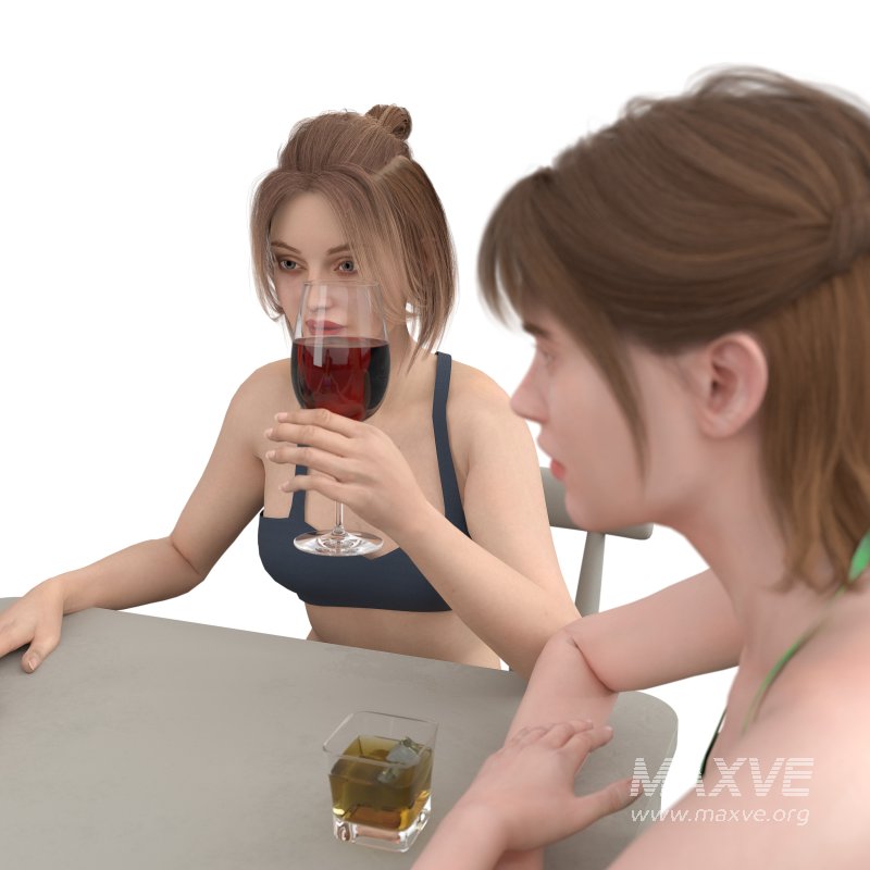 Bikini Woman aroun the table - Image 2