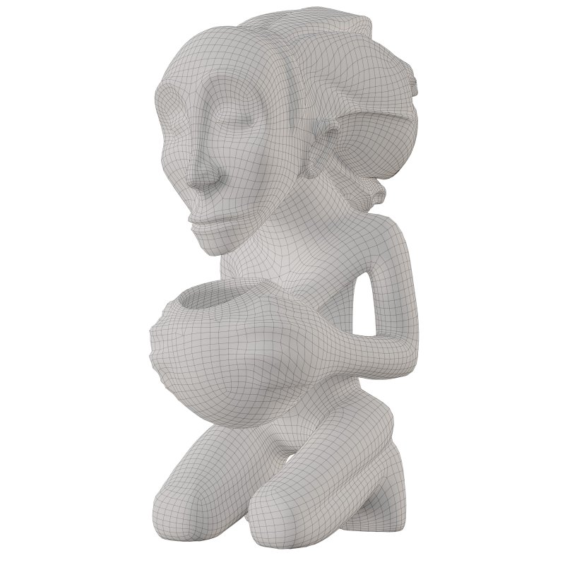 Traditional African Wood Sculpture - Image 1