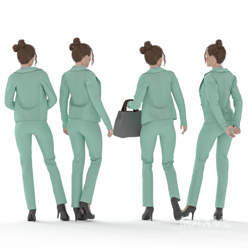 Casual Woman with Suit 04 Poses - Image 1