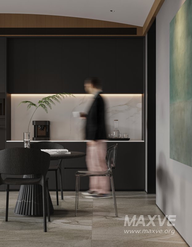 Modern living room and dining room interior scene - Image 4