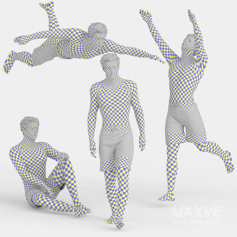 Swimmer Man in 04 Poses - Image 4