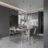 Modern living room and dining room interior scene - Thumbnail 2