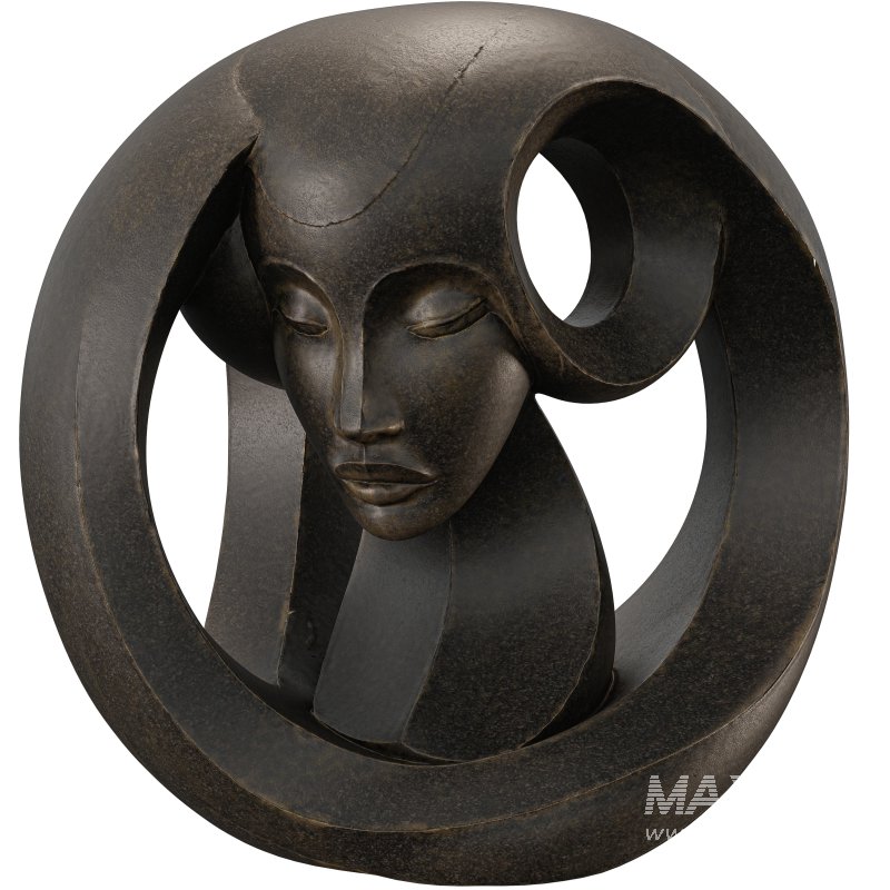 Abstract Profile Flowing Form Sculpture - Image 3