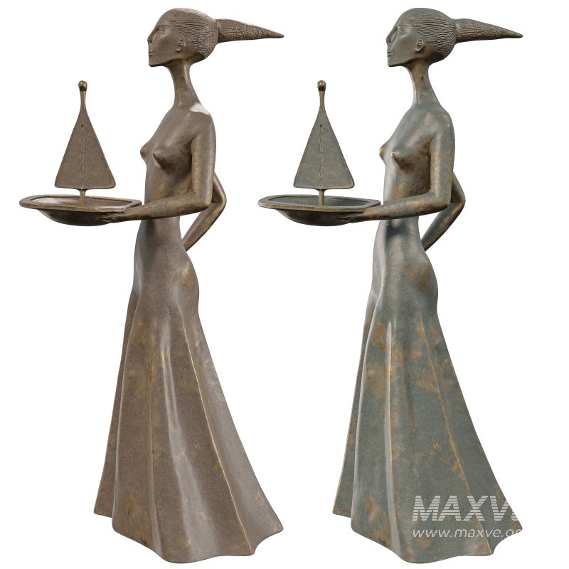 Balance of Life Abstract Female with Sailboat - Image 4