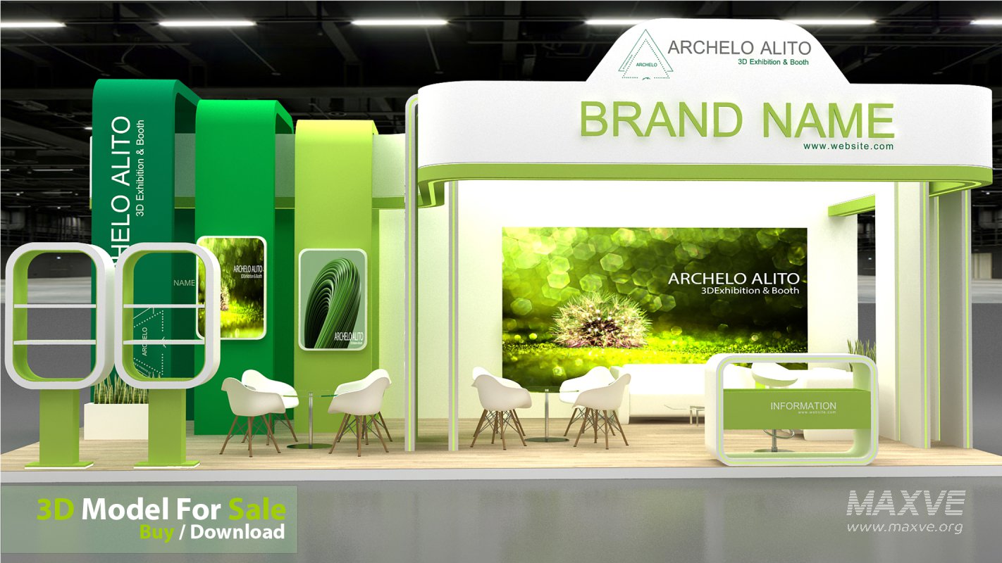 booth 3d model - Image 3