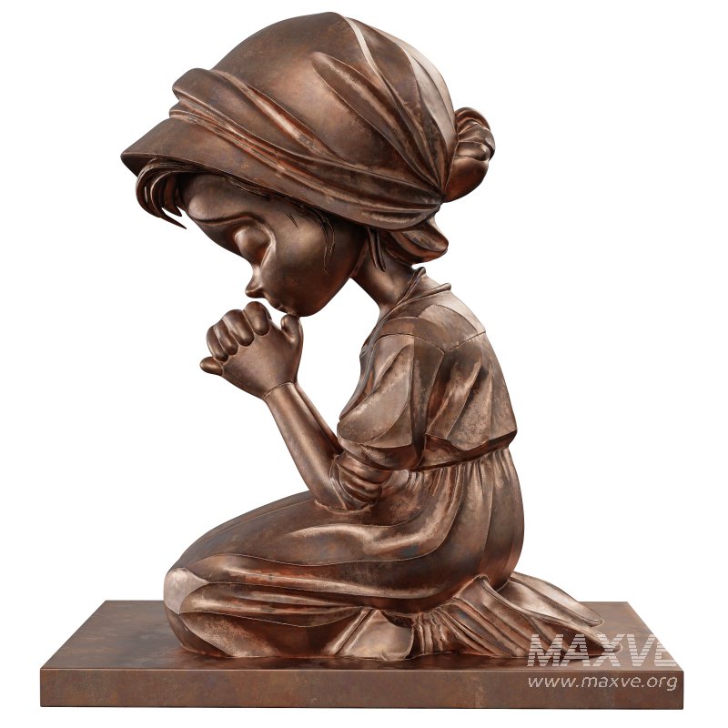 Prayer Girl Statue - Image 5