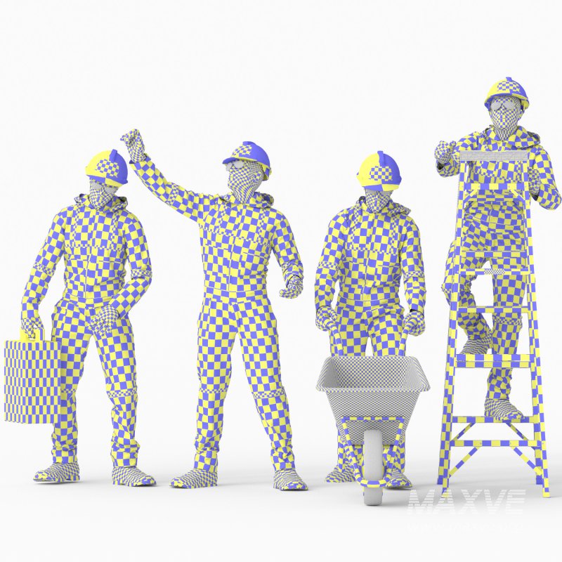 Worker labor man 04 poses - Image 1