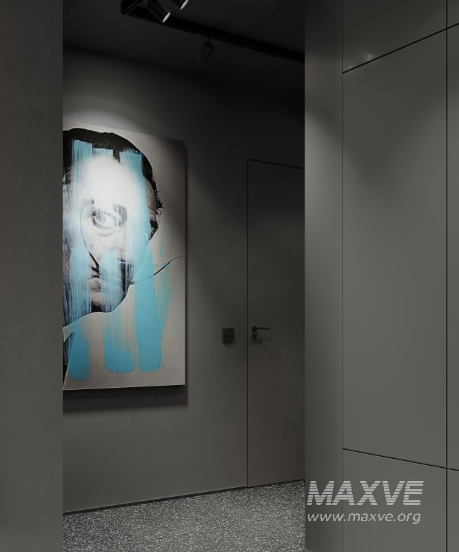 Modern living room and dining room kitchen interior scene - Image 7