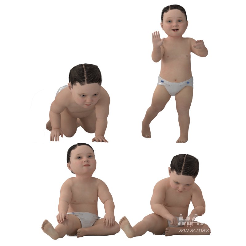 Boy Baby in 4 Poses - Image 4