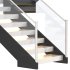 Modern Stone Stair with Framed Glass Railing - Thumbnail 6