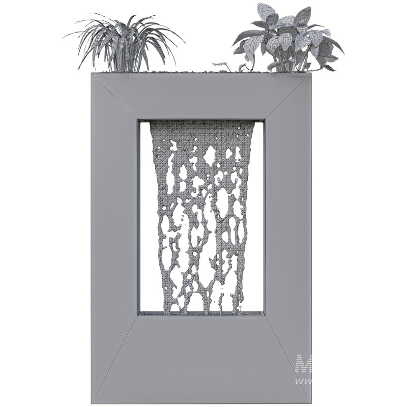 Minimalist Water Wall Fountain with Planters - Image 4