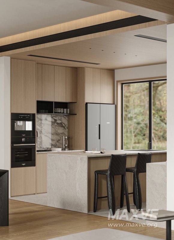 Modern living room and dining room interior scene - Image 6