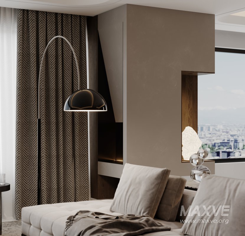 Modern living room and dining room interior scene - Image 6