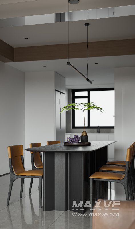 Modern living room and dining room interior scene - Image 4