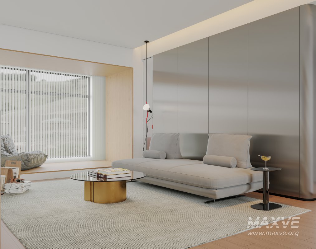 Modern living room and dining room interior scene - Image 6