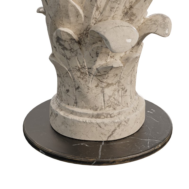 Ornate Baroque Acanthus Leaf Pedestal Table - Image 4