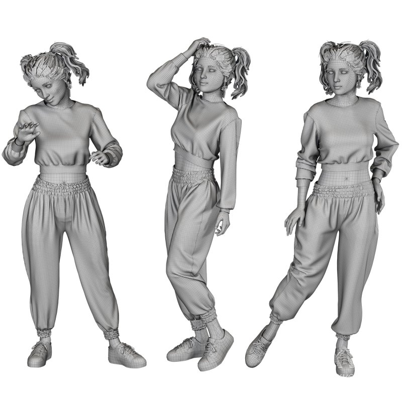 Casual Teenager 03 poses - Image 1