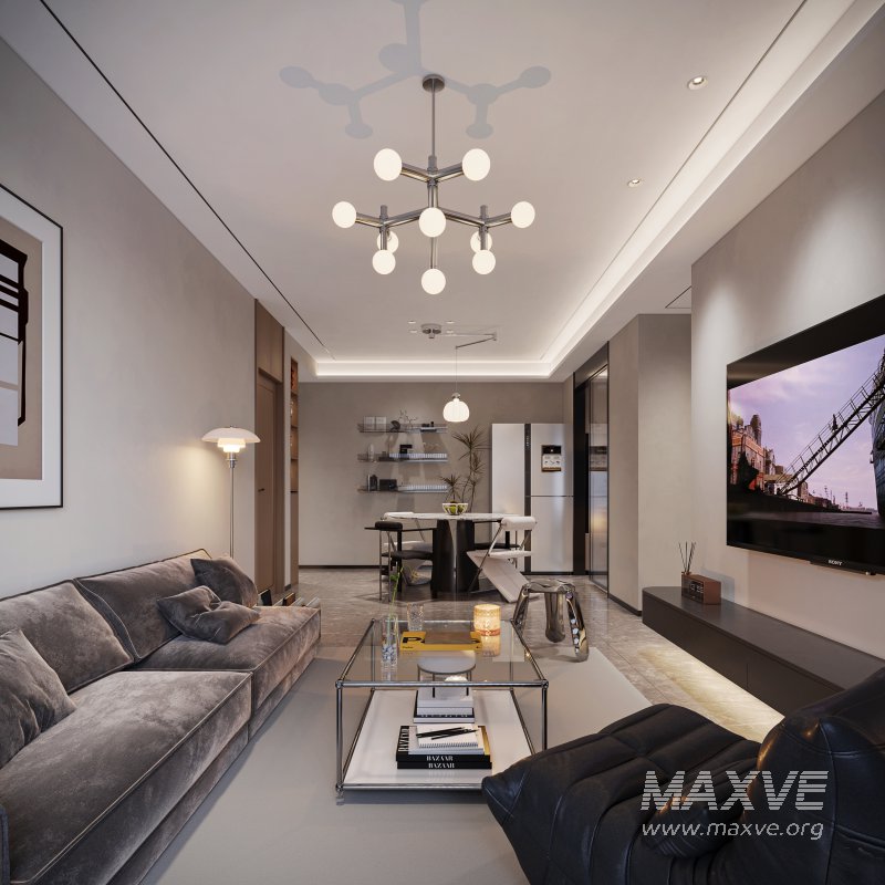 Modern living room dining room bedroom - Image 4