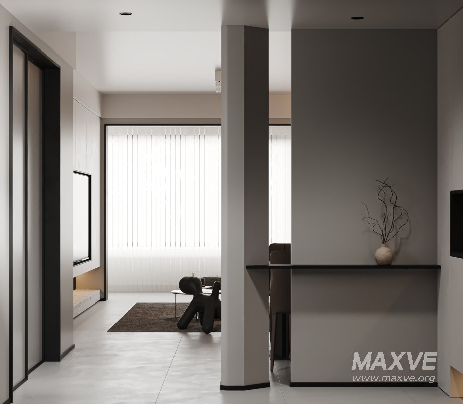 Modern living room and dining room interior scene - Image 4