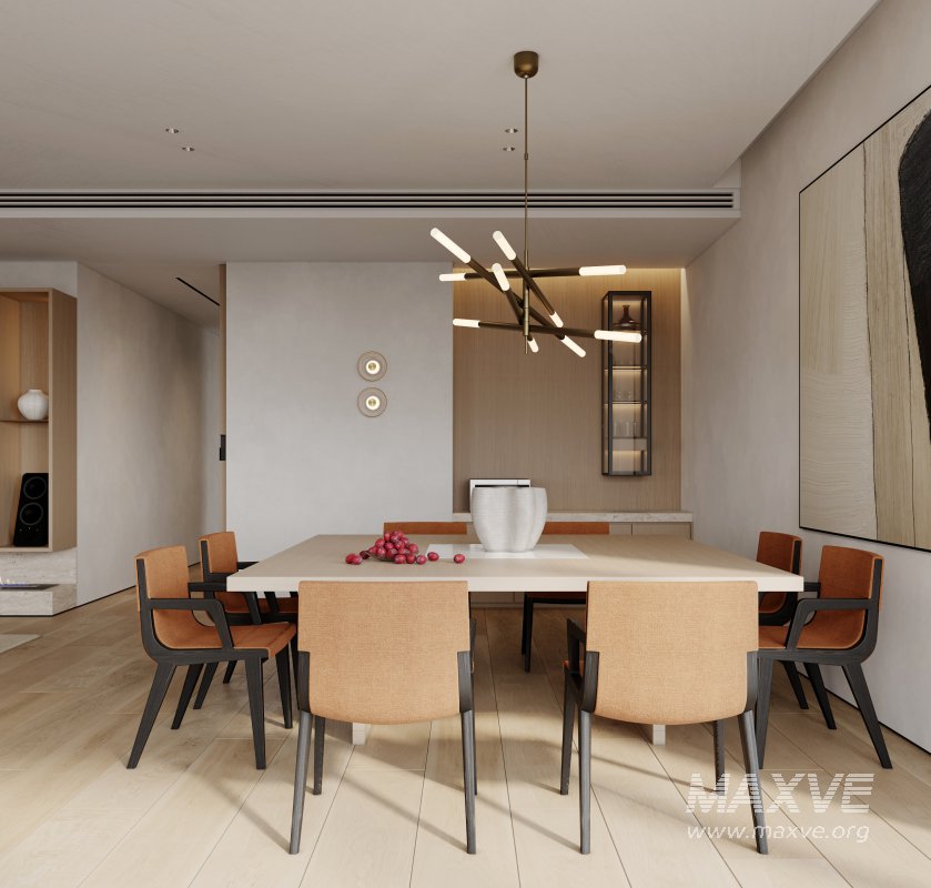 Modern living room and dining room interior scene - Image 5