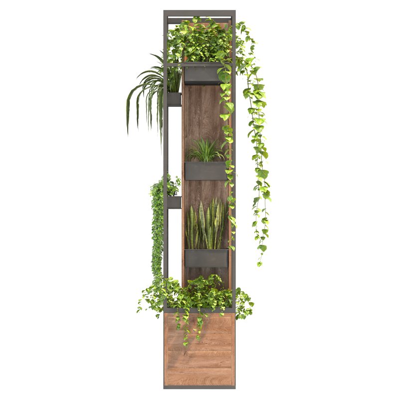 Metal and Wood Plant Stand - Image 1