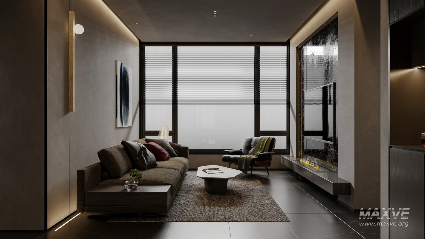 Modern living room and dining room interior scene - Image 5