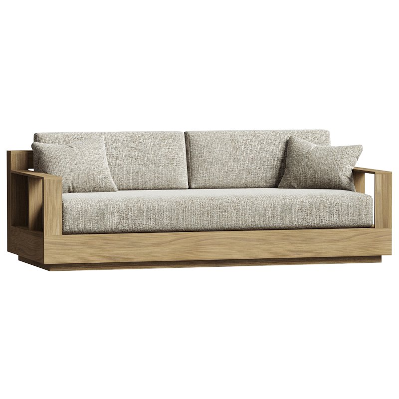 Bal Harbour Outdoor Teak Sofa - Image 2