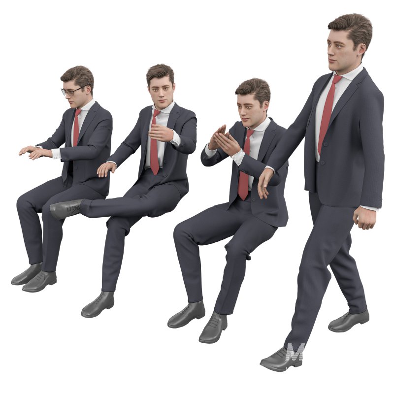 Man formal wear 4 poses - Image 2