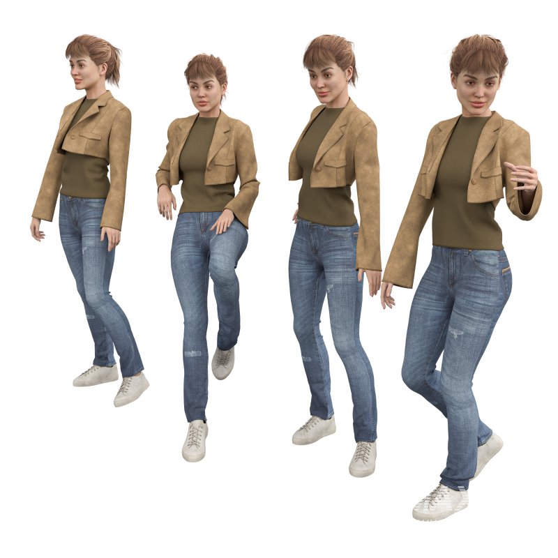 casual woman with Leather Jacket - Image 4