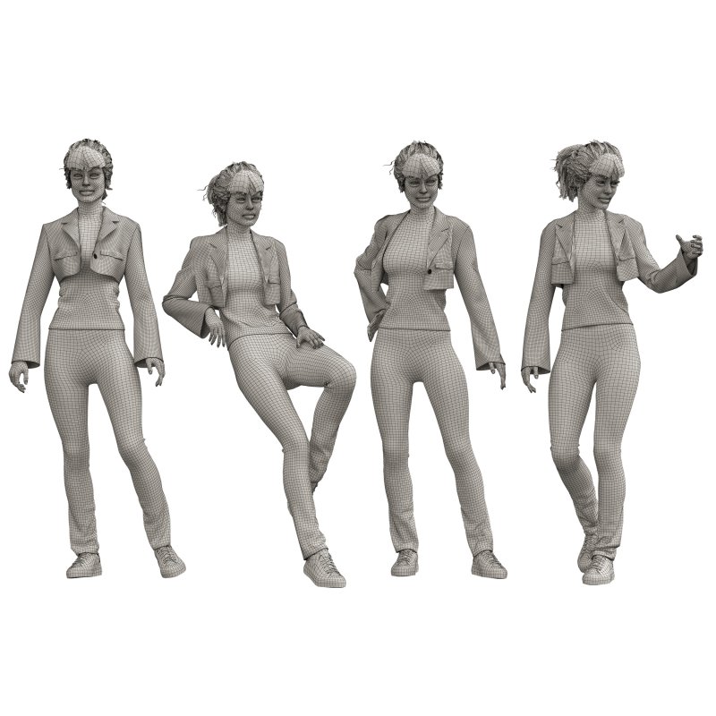 casual woman with Leather Jacket - Image 6