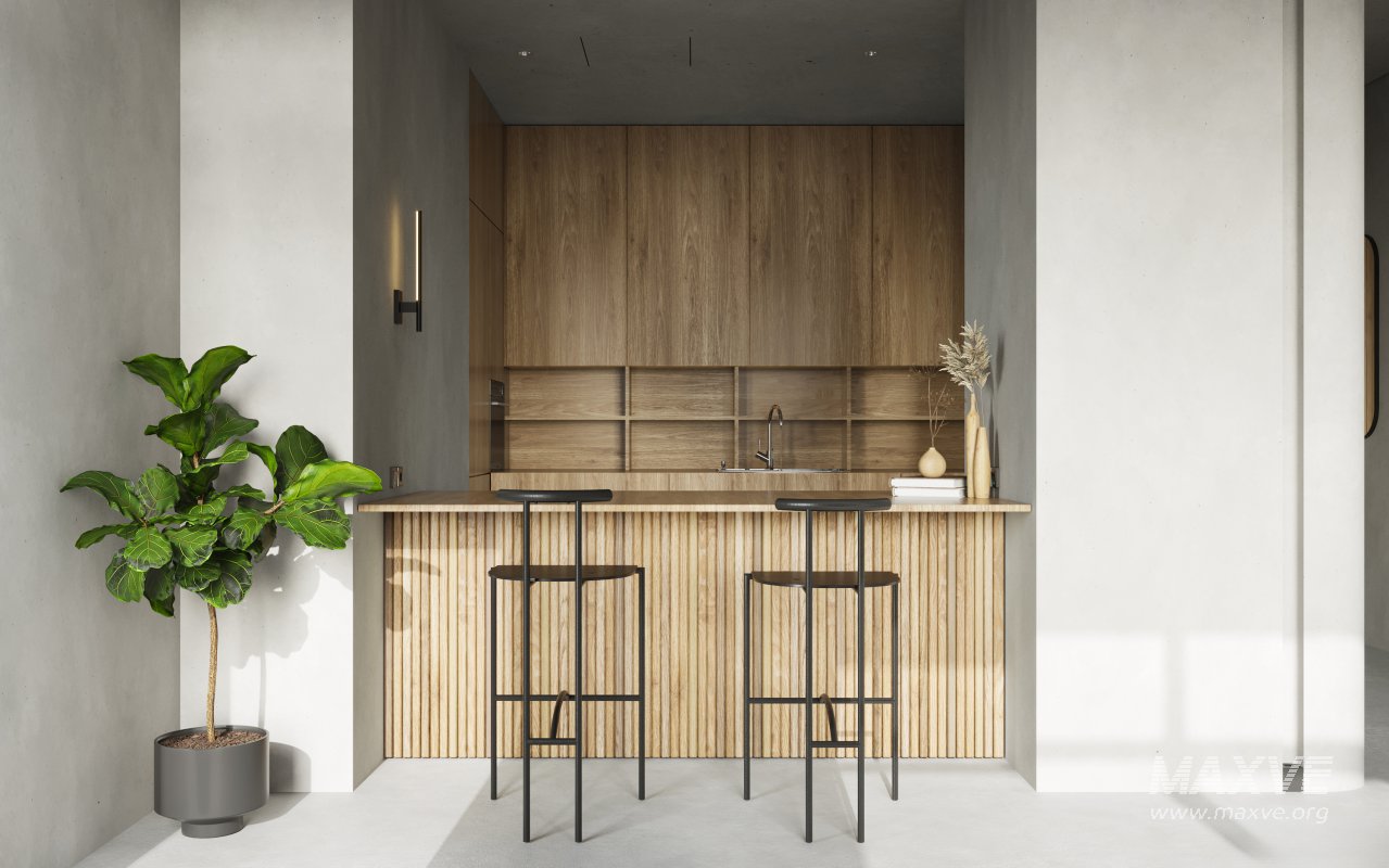 Modern living room and dining room interior scene - Image 7